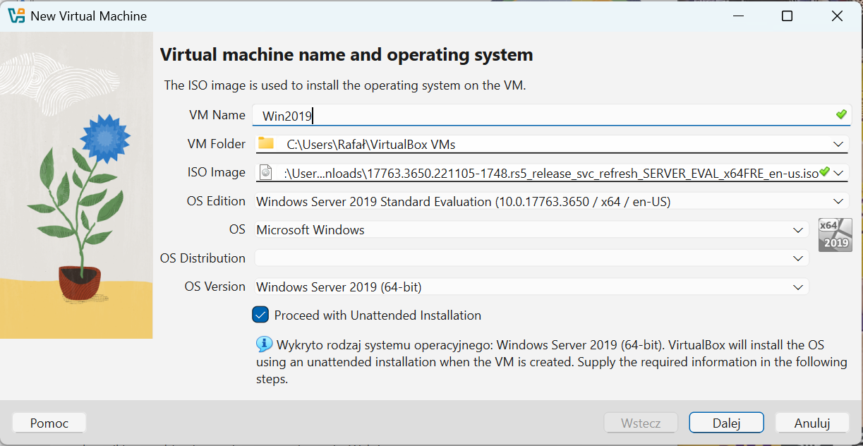 ISO w VirtualBox